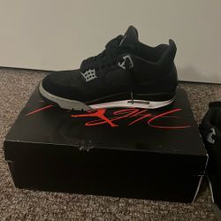 Jordan 4 Black Canvas