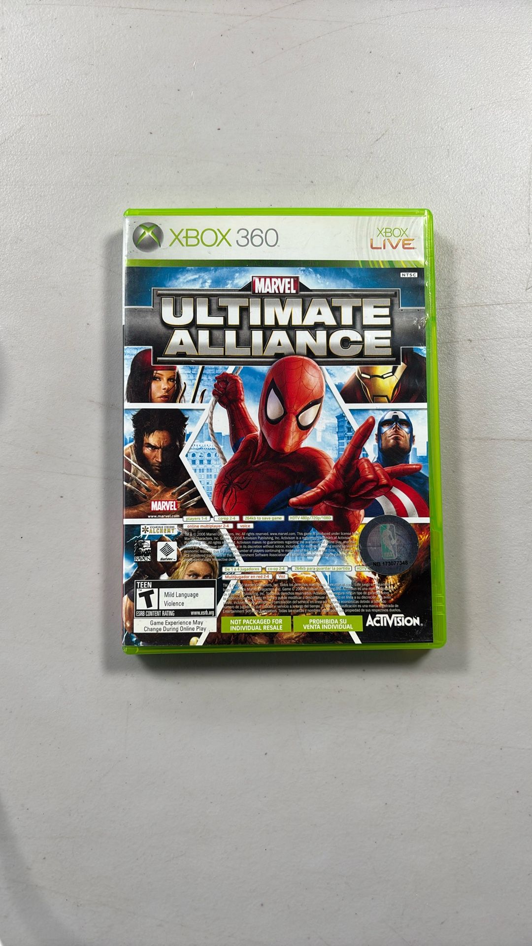 Xbox 360 Marvel Ultimate Alliance