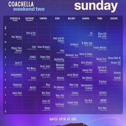 Coachella Weekend 2 Sunday Ticket