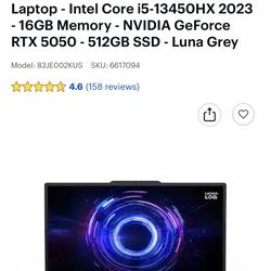 Lenovo LOQ 15.6 Gaming Laptop