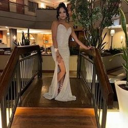 Beautiful Rhinestone Prom Dress