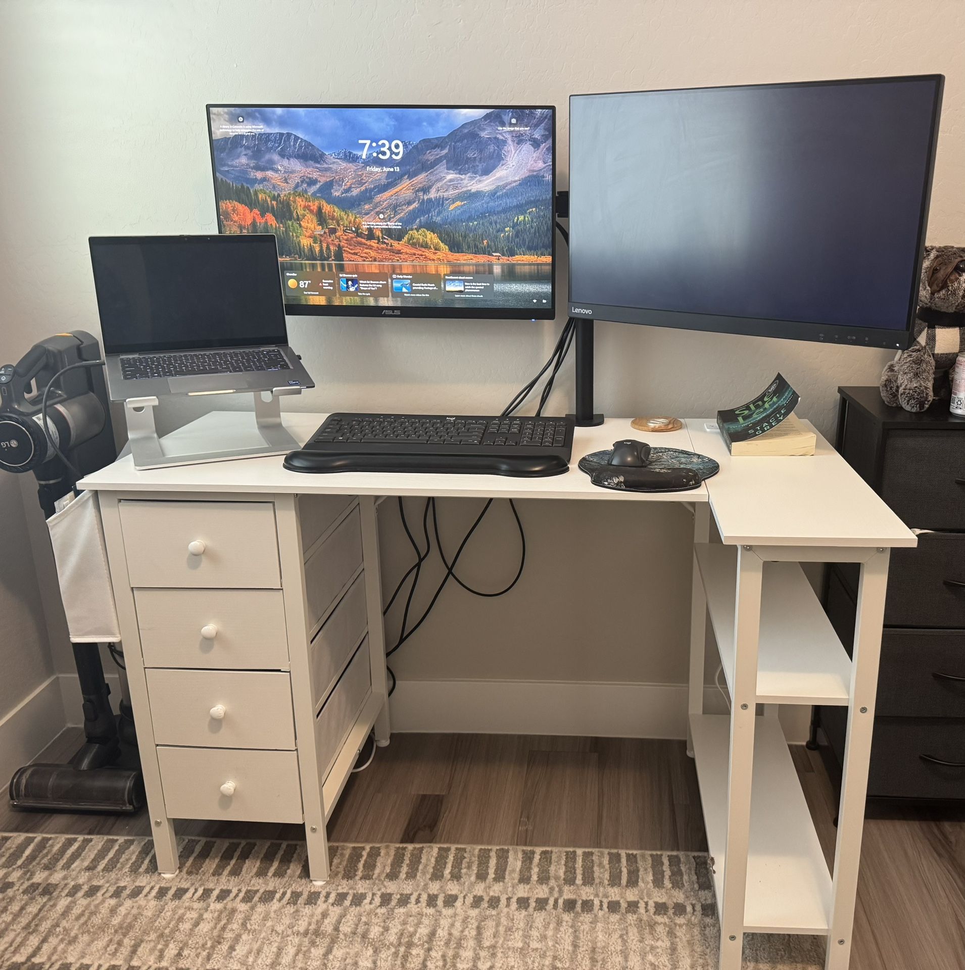 White Office Desk