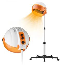 252}Professional Hooded Dryer, 1875W High-Power Bonnet Hair Dryer, Sit Under Hair Dryer with Timer, 3 Temp Settings & Wind Speed, Floor Standing Rolli