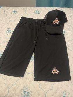 Custom Space Cadet shorts and a hat