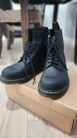 Dr. Marten's 1460 Greasy Leather Lace Up Boots: Wore The Boots Two Times Only