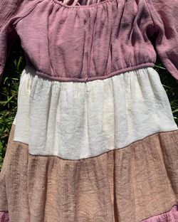 Pink , Brown , & White Dress Thumbnail