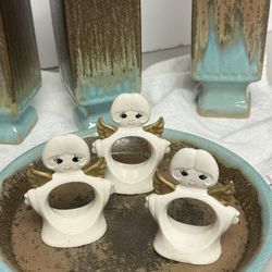 Vintage Porcelain Angels Napkin Rings