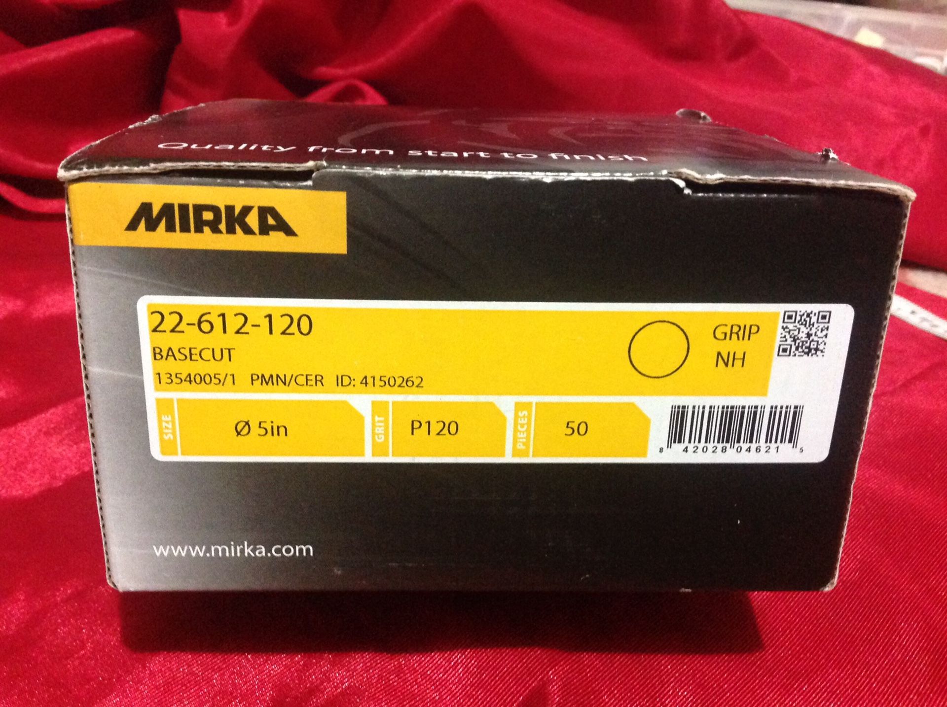 MIRKA 22-612-120 BASECUT 5" HOOK AND LOOP GRIP DISCS 120G, 50/BOX, New