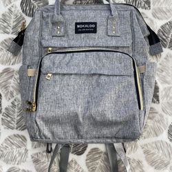 New Mokaloo Gray Diaper Bag Backpack