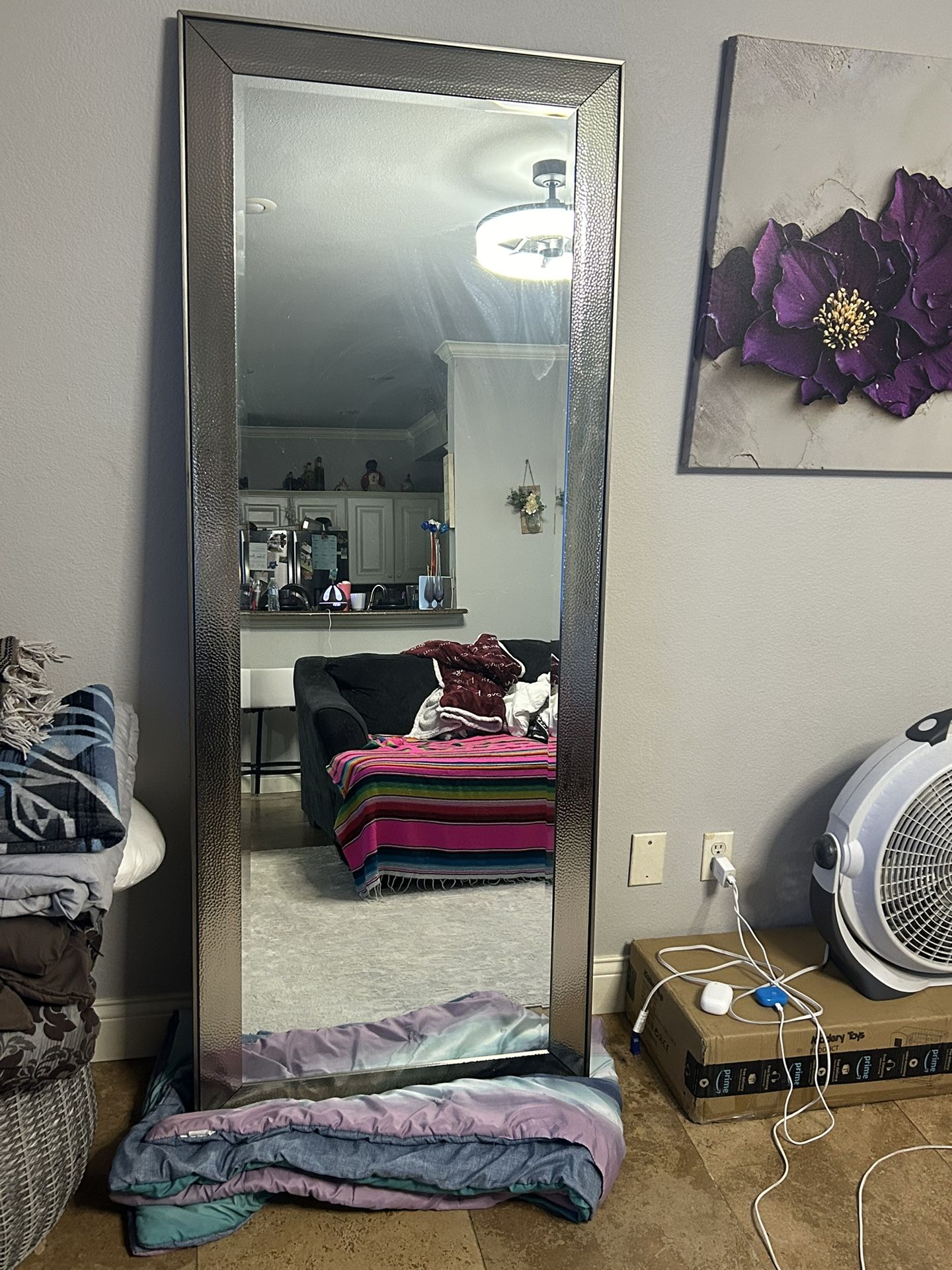 Large mirror silver