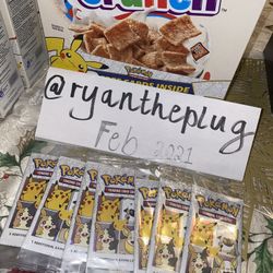 25th Anniversary General Mills Pokemon Cereal 3- Card Booster Pack *IN HAND, PACKS ONLY*
