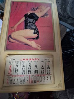 Marilyn Monroe 1955 calender 12 months