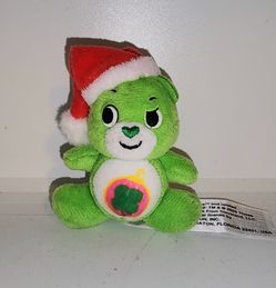 Micro Teenies Care Bears Holiday Edition Good Luck Bear plush 2 Inch
