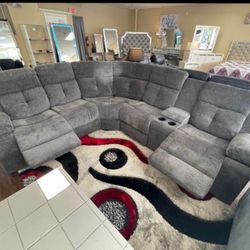 Reclining Sectional In Stock For Immediate Delivery