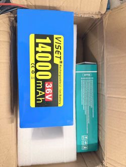 VISET 36VEbike Battery 14ah Electric Battery Lithium with BMS, Power Indicator Light 7.75*3.5*2.75（049）
