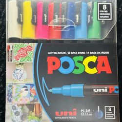 Brand new unopened POSCA paint pens (8 Pack)