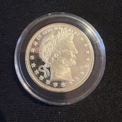 Barber Half Dollar Silver Round 