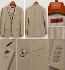 Giorgio Fiorelli Men's Tan 3 piece suit Size 44R