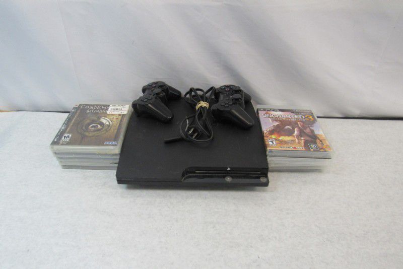 Playstation ps3 + controller and 10 games