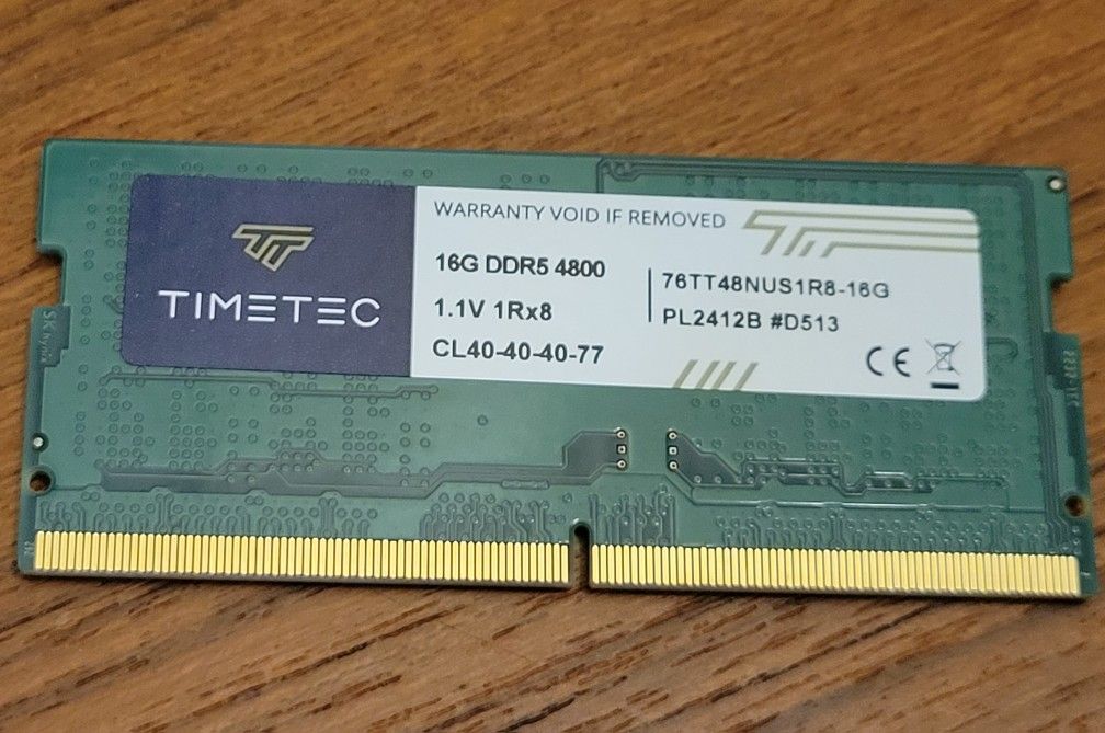 Timetec 16gb DDR5 4800 SODIMM RAM