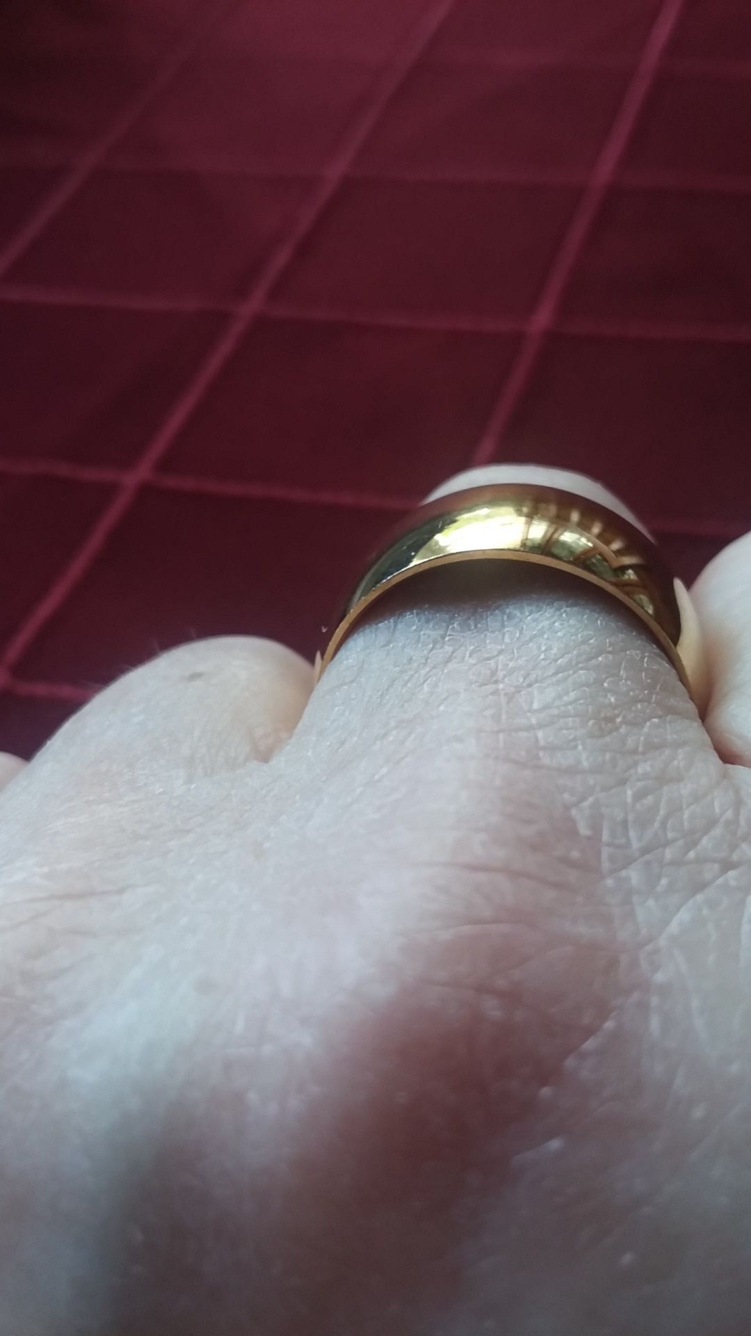 Size 12 Men's Gold WEDDING BAND