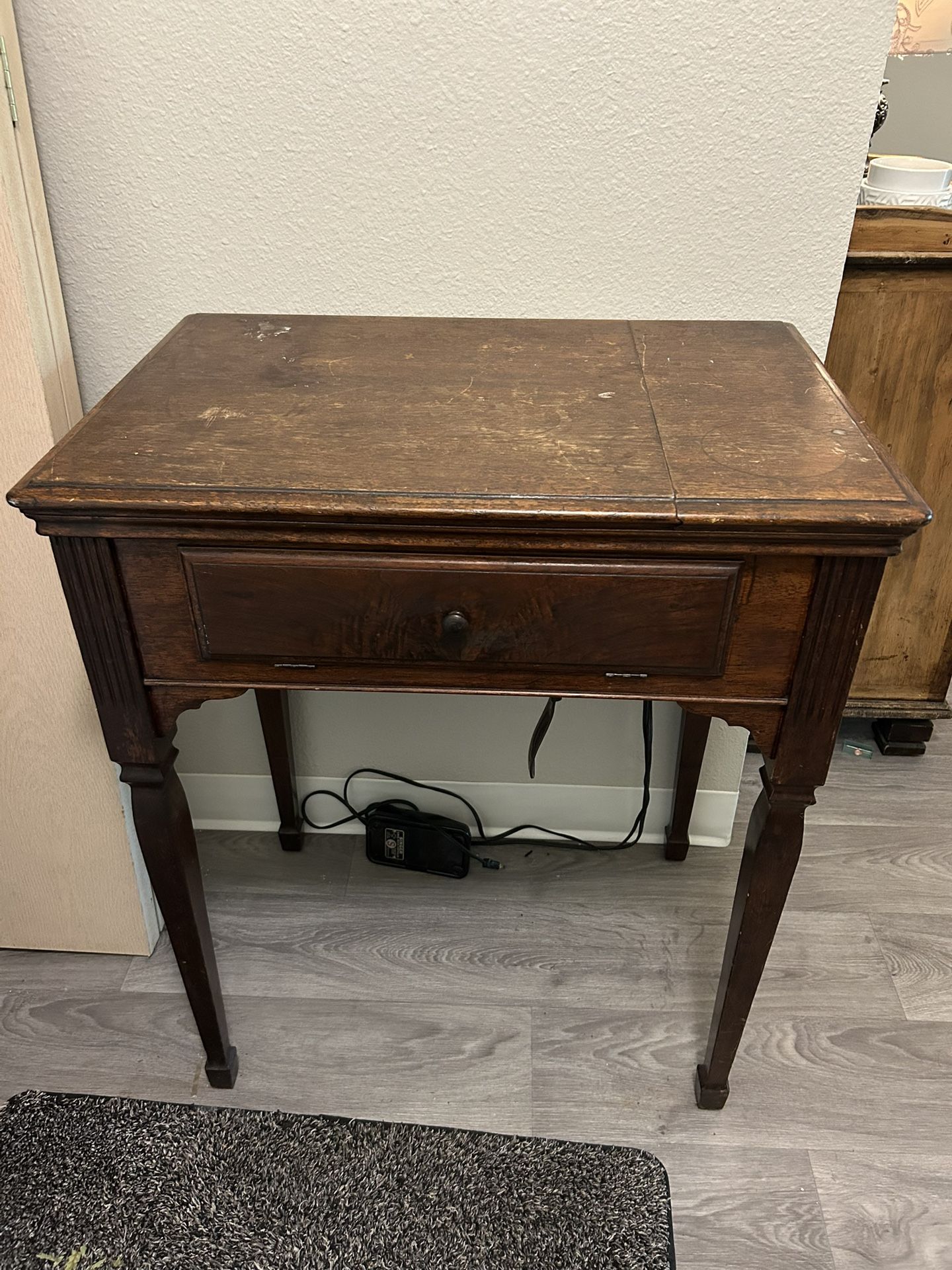 Antique Table/ Sew Machine