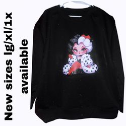New Baby Cruella Deville Sweatshirt Read Picture For Sizes Available