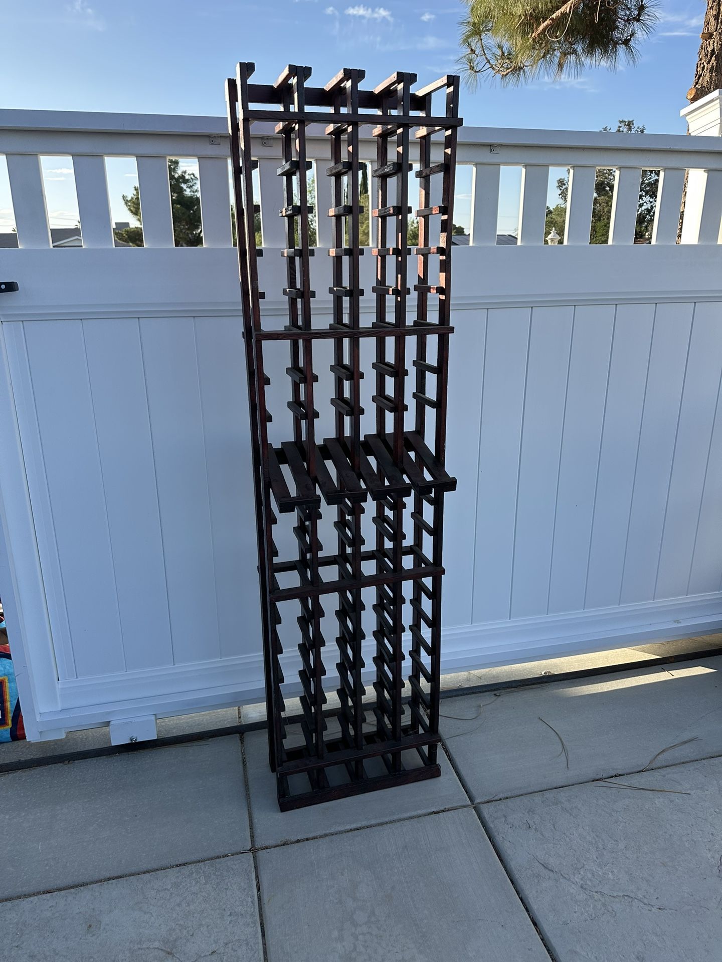 Very Nice Wood Wine Rack (Stands Strong