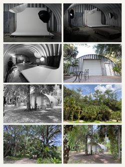 Private Production Studio with 1200 sq ft indoor space and 2.73 acres natural outdoor shooting areas