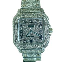 Cartier 4072 Diamond 40mm Automatic Watch Stainless Steel Watch Mens Gift