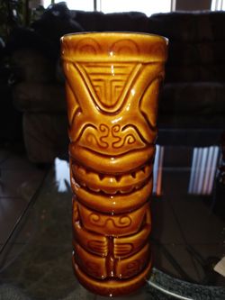 Tiki Farm 2003 Danny G Tiki Mug Ceramic Tiki Mug Tiki Totem Pole Style Tiki Party Mug Party Glass Collectible