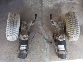 Pair of 24v 200w 3900 rpm electdic motors with airless tires 3.00x4 (260×85)