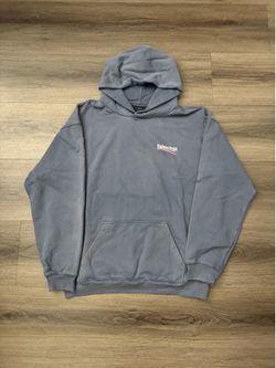 Faded blue hoodie #balenciaga