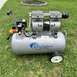 California Air Tools 8010 Ultra Quiet and Oil-free Air Compressor 8.0 gal 1.0 HP Steel Tank