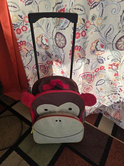 Skip Hop Kids Monkey Rolling Luggage