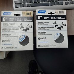 Lot Of 2 6" Norton Grinding Wheels 