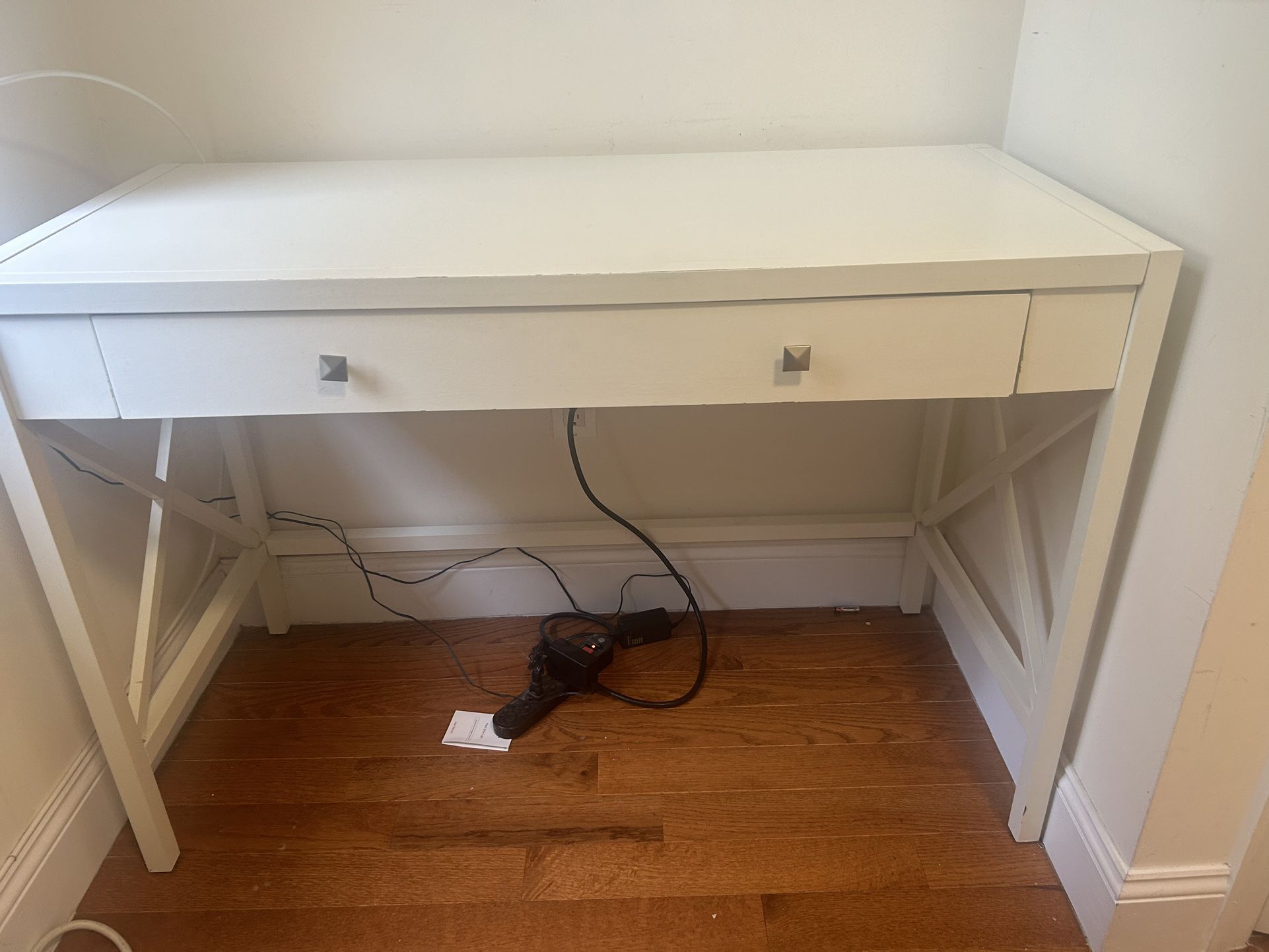 White Desk With drawer 