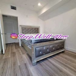 NEW  QUEEN BED FRAME AND MATTRESS 