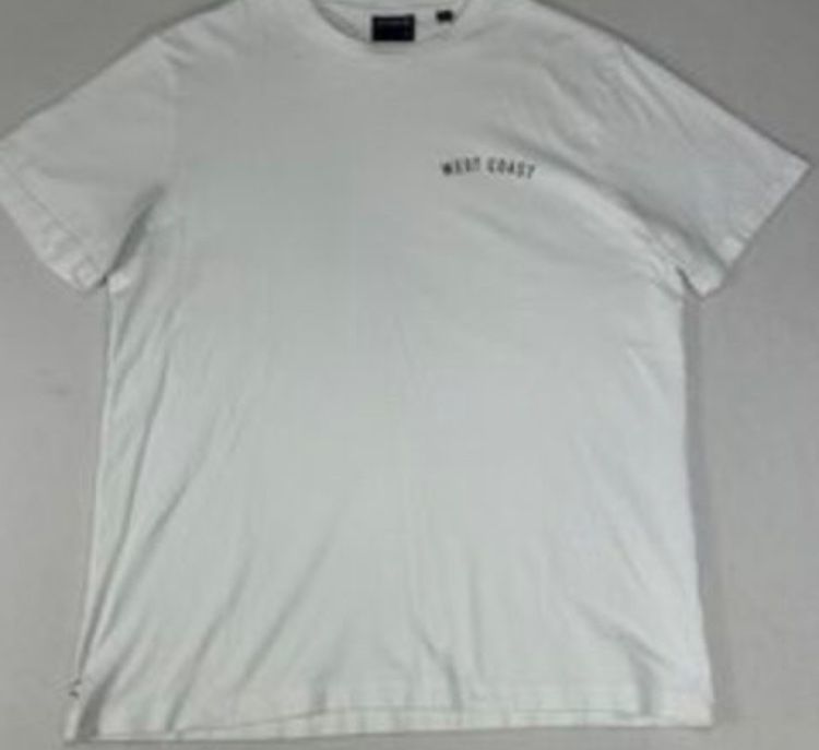 Cuts Clothing Mens XL White Tee Short Sleeve Limited Edition West Coast T Shirt
