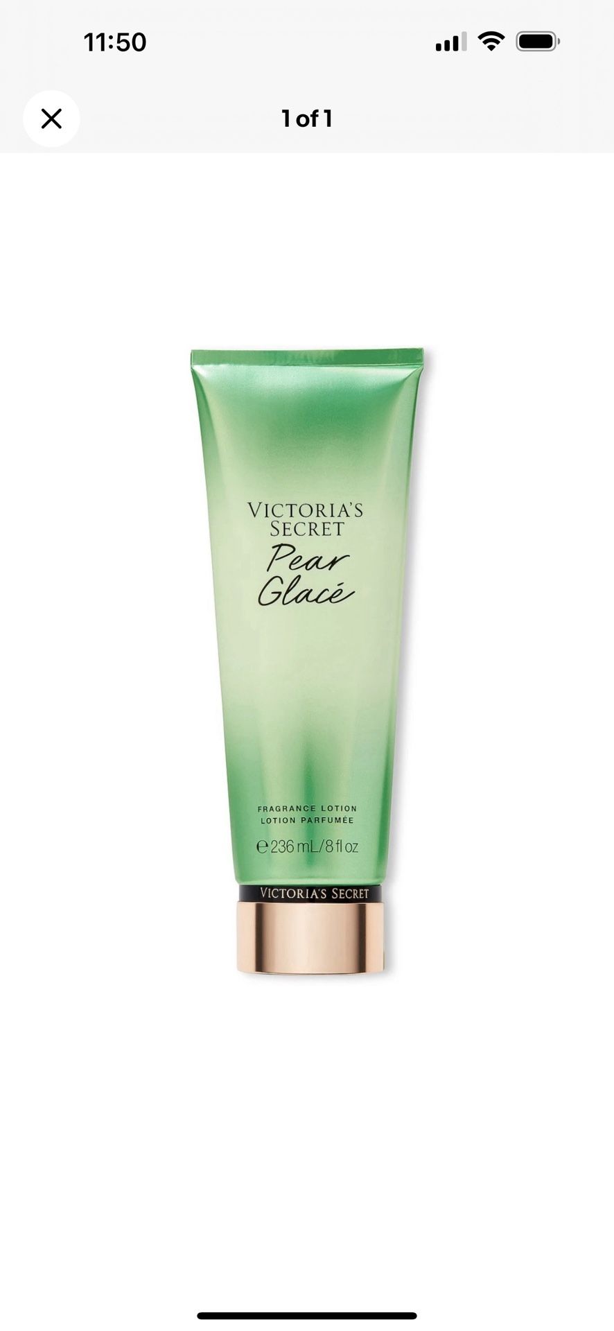 New Victoria's Secret Pear Glacé Fragrance Lotion | Body Fragrance 8oz