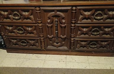 Vintage Carved Dresser