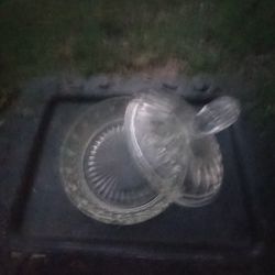 Vintage Glass Candy Dish