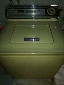 Vintage Avocado Green Washing Machine* Whirlpool Supreme* Works Great*