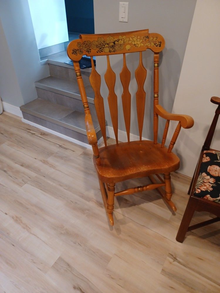 Wood Rocking Chair. Vintage