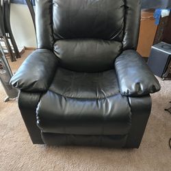 "Relax A Lounger" Black Recliner Chair