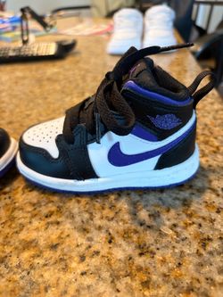 Toddler Nike Air Jordan 1 Mid Dark Iris Size 5c