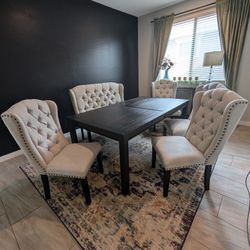 Complete Ashley Furniture Set: Dining Table, 6 Chairs