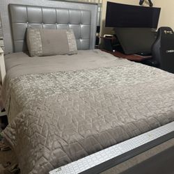 Bed Frame, Nightstand And Dresser 