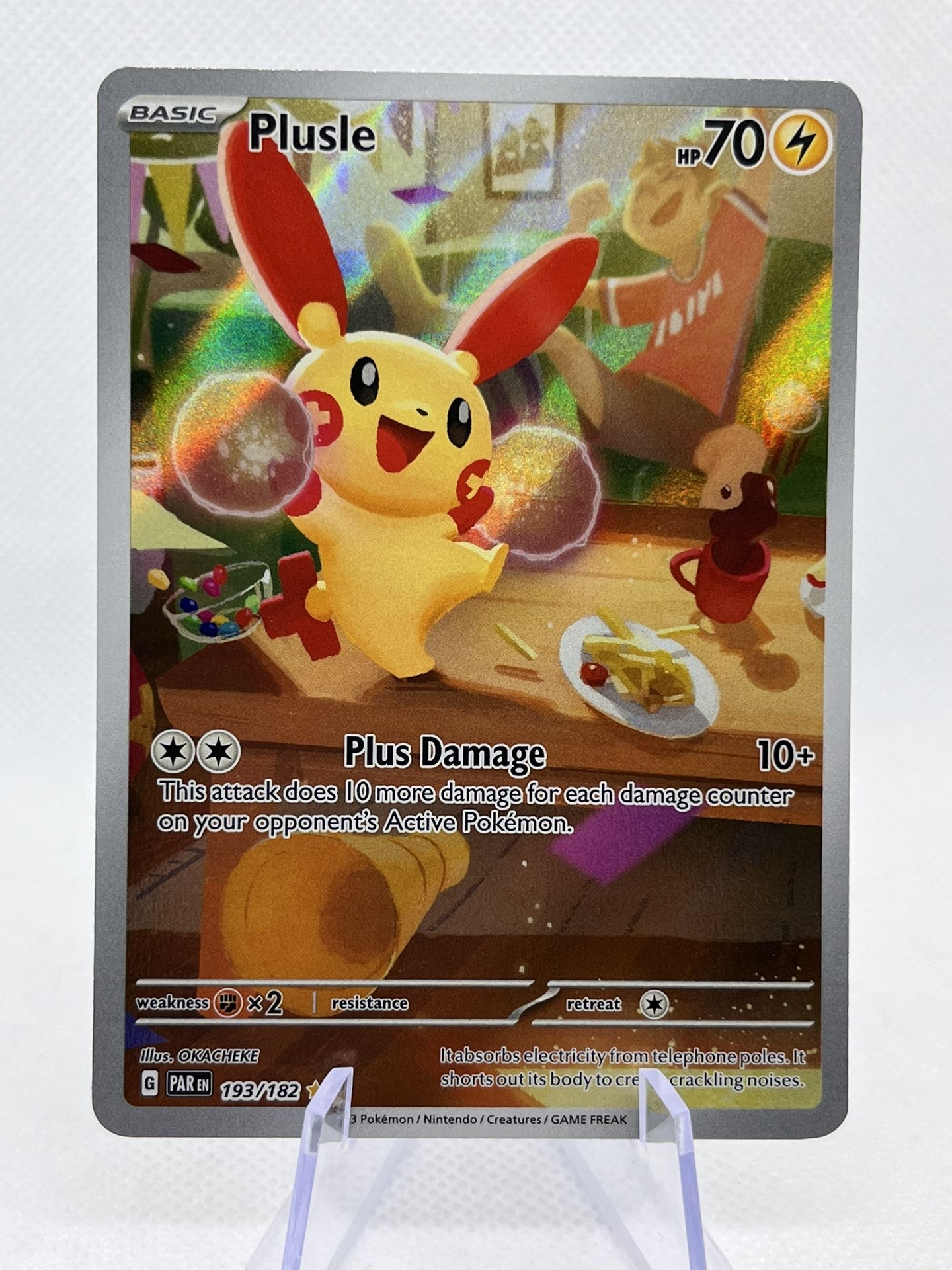 Plusle 193/182 PAR Paradox Rift Illustration Rare Pokemon Card - NM