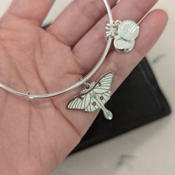 Alex and Ani Silver Butterfly Charm Bracelet 
